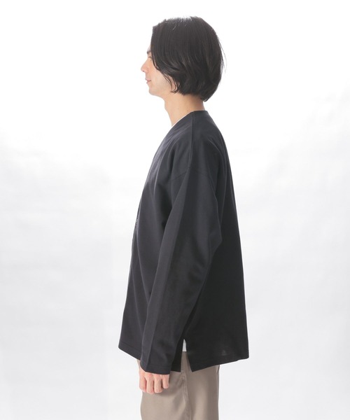 niko and...（ニコアンド）の「ペーパー鹿の子カーディガン（カーディガン/ボレロ・メンズ・ベージュ/ネイビー/グリーン・SMALL/MEDIUM/LARGE）」の8枚目の写真