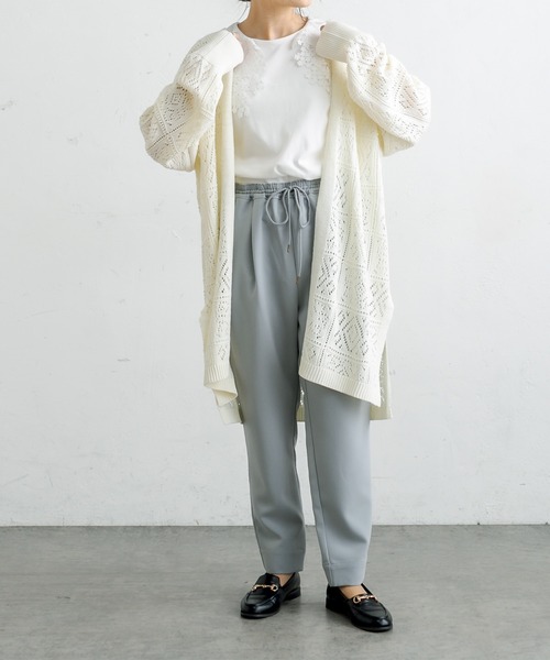 PUAL CE CIN（ピュアルセシン）の「ストレッチイージーテーパードパンツ（その他パンツ・レディース・ベージュ/ネイビー/グレー/アイボリー・FREE）」の17枚目の写真