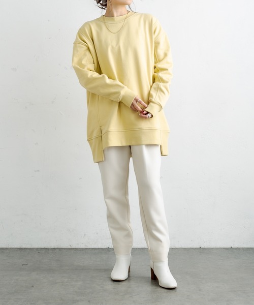 PUAL CE CIN（ピュアルセシン）の「ストレッチイージーテーパードパンツ（その他パンツ・レディース・ベージュ/ネイビー/グレー/アイボリー・FREE）」の7枚目の写真