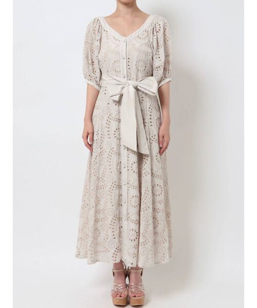 dazzlin(ダズリン)の「フラワーカットワークワンピース(ワンピース・レディース・ブラウン/オフホワイト・FREE)」の20枚目の写真