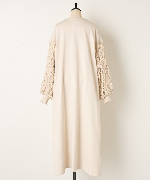 BEARDSLEY（ビアズリー）の「カギ針袖ワンピース（ワンピース・レディース・ネイビー/アイボリー・FREE）」の9枚目の写真