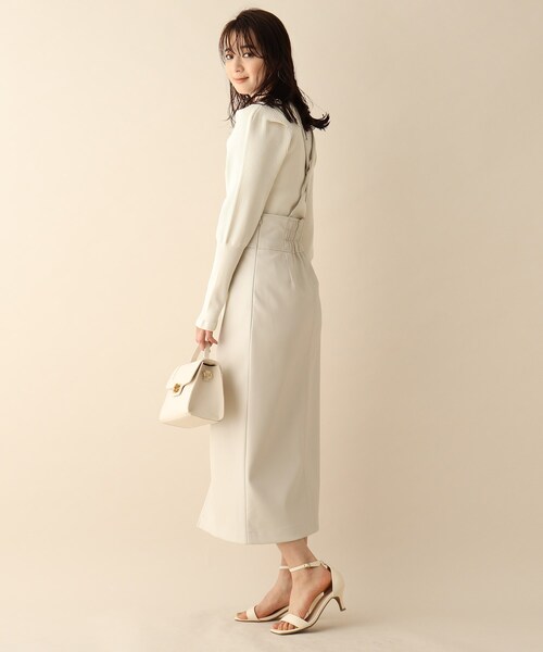 シンセティックレザー2WAYタイトスカート