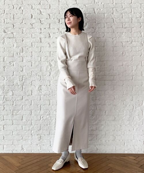 OPAQUE.CLIP（オペークドットクリップ）の「◆シンセティックレザー2WAYタイトスカート（スカート・レディース・オフホワイト/ブラック/イエロー系その他・38）」の22枚目の写真