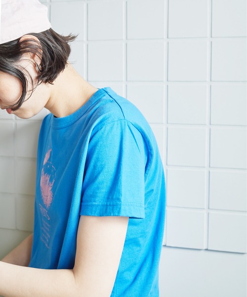 bulle de savon(ビュルデサボン)の「●30/carinプリント Tシャツ(Tシャツ/カットソー・レディース・ホワイト/ブルー・FREE)」の19枚目の写真