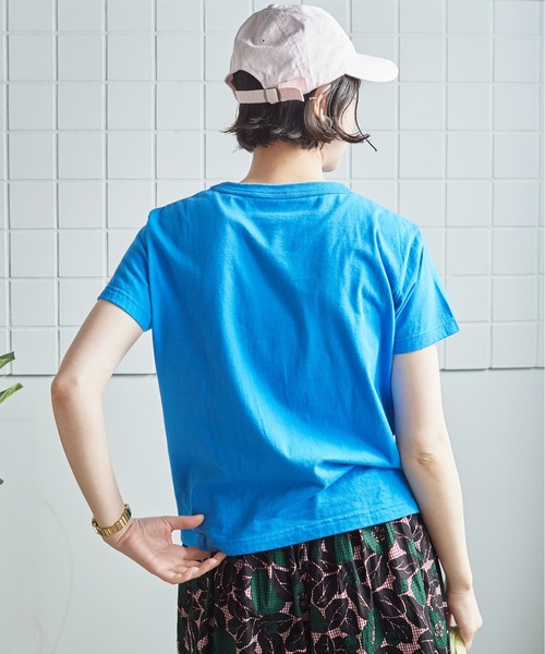 bulle de savon(ビュルデサボン)の「●30/carinプリント Tシャツ(Tシャツ/カットソー・レディース・ホワイト/ブルー・FREE)」の20枚目の写真