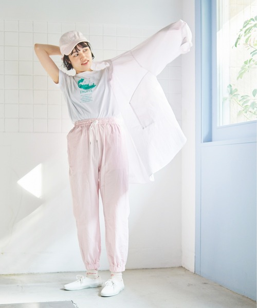 bulle de savon(ビュルデサボン)の「●30/carinプリント Tシャツ(Tシャツ/カットソー・レディース・ホワイト/ブルー・FREE)」の6枚目の写真