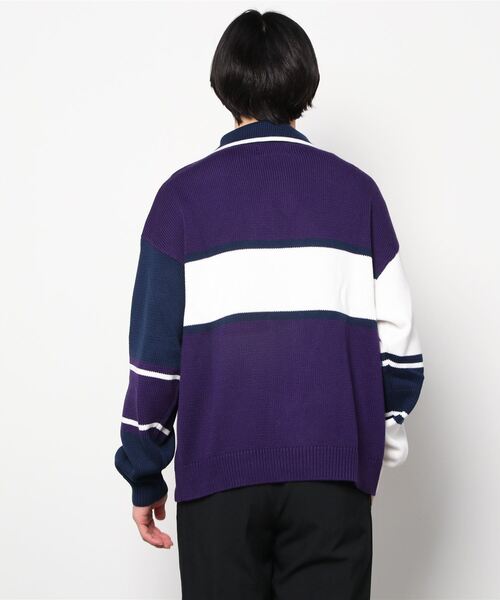 atmos(アトモス)の「SUPPLIER NEW COLLEGE LOGO KNIT / サプライヤー ニューカレッジロゴニット(ニット/セーター・メンズ・パープル・S/L/XL/M)」の5枚目の写真