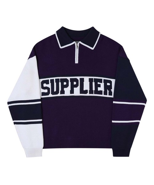 atmos(アトモス)の「SUPPLIER NEW COLLEGE LOGO KNIT / サプライヤー ニューカレッジロゴニット(ニット/セーター・メンズ・パープル・S/L/XL/M)」の10枚目の写真