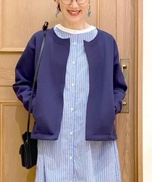 裏毛着流しショート丈ブルゾン