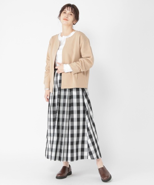 studio CLIP（スタディオクリップ）の「裏毛着流しショート丈ブルゾン（ブルゾン・レディース・ライトグレー/ネイビー/ベージュ・FREE）」の5枚目の写真