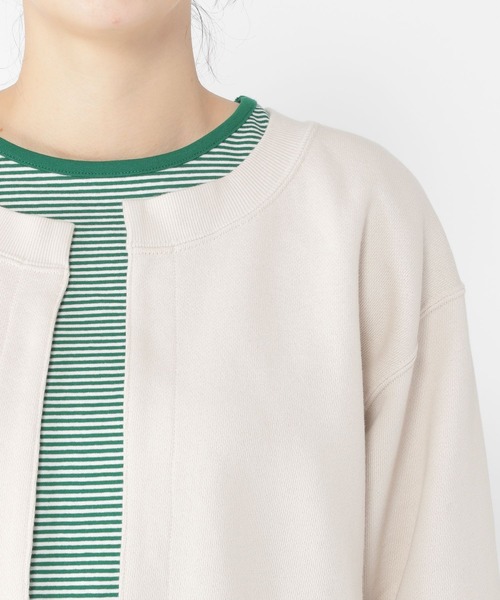 studio CLIP（スタディオクリップ）の「裏毛着流しショート丈ブルゾン（ブルゾン・レディース・ライトグレー/ネイビー/ベージュ・FREE）」の10枚目の写真