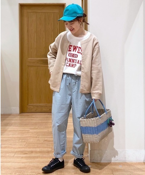 studio CLIP（スタディオクリップ）の「裏毛着流しショート丈ブルゾン（ブルゾン・レディース・ライトグレー/ネイビー/ベージュ・FREE）」の18枚目の写真