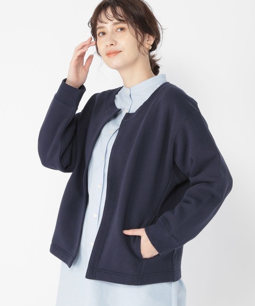 studio CLIP（スタディオクリップ）の「裏毛着流しショート丈ブルゾン（ブルゾン・レディース・ライトグレー/ネイビー/ベージュ・FREE）」の21枚目の写真