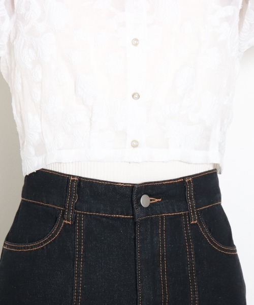 archives(アルシーヴ)の「花柄ジャガードオーガンジーブラウス(シャツ/ブラウス・レディース・ブラック/オフホワイト/アイボリー/ミント・MEDIUM)」の13枚目の写真