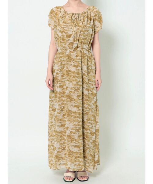 COTORICA（コトリカ）の「ウエストマークプリントフレアワンピース（ワンピース・レディース・グレー/イエロー・FREE）」の15枚目の写真