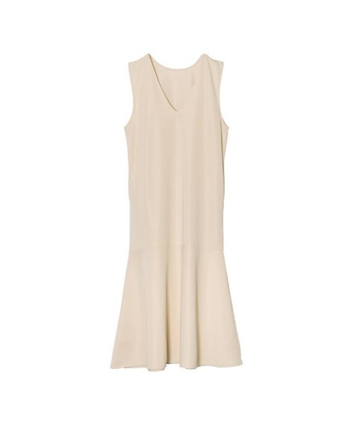 Re:EDIT（リエディ）の「[低身長サイズ有][イージーケア]リブポンチロー切替えジャンパースカート（ジャンパースカート・レディース・モカ/ブラック/ブルー/アイボリー・MEDIUM/LARGE/SHORT）」の2枚目の写真