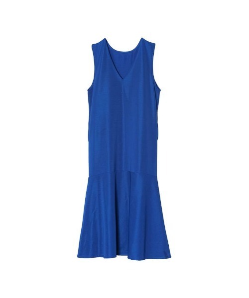 Re:EDIT（リエディ）の「[低身長サイズ有][イージーケア]リブポンチロー切替えジャンパースカート（ジャンパースカート・レディース・モカ/ブラック/ブルー/アイボリー・MEDIUM/LARGE/SHORT）」の9枚目の写真