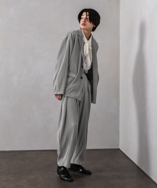 Adoon plain（アドーンプレーン）の「【Adoon plain】プリーツバルーンパンツ(セットアップ着用可)（その他パンツ・メンズ・ブラック/グレー・SMALL/MEDIUM/LARGE）」の13枚目の写真