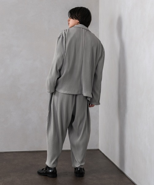 Adoon plain（アドーンプレーン）の「【Adoon plain】プリーツバルーンパンツ(セットアップ着用可)（その他パンツ・メンズ・ブラック/グレー・SMALL/MEDIUM/LARGE）」の14枚目の写真