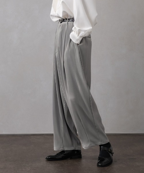 Adoon plain（アドーンプレーン）の「【Adoon plain】プリーツバルーンパンツ(セットアップ着用可)（その他パンツ・メンズ・ブラック/グレー・SMALL/MEDIUM/LARGE）」の16枚目の写真