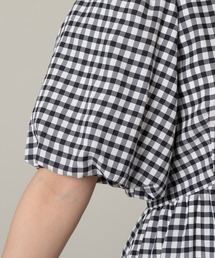 【Rose Tiaraローズティアラ】ロングワンピース　リボン　ギンガムチェック 人気アイテム】ギンガムチェックバッグリボンワンピース | Rose