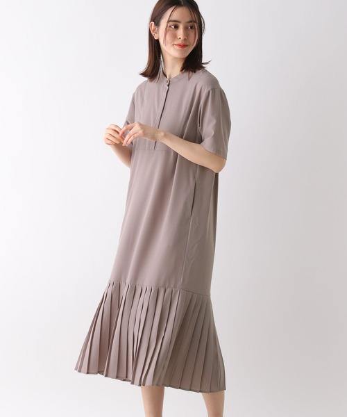 LEPSIM（レプシィム）の「プリーツキリカエワンピース　272194（ワンピース・レディース・ネイビー/ブルー/モカ・FREE）」の2枚目の写真