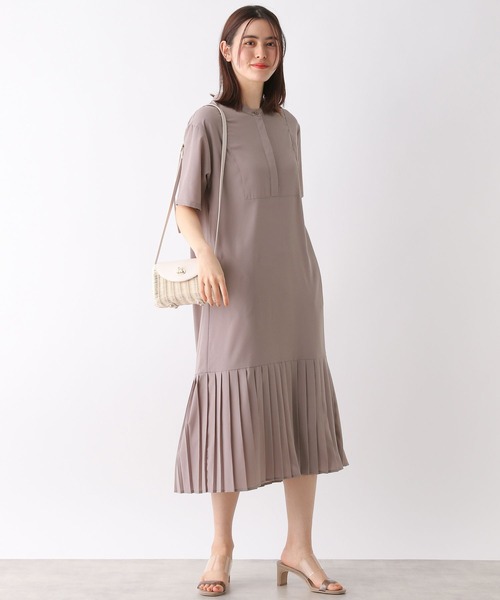 LEPSIM（レプシィム）の「プリーツキリカエワンピース　272194（ワンピース・レディース・ネイビー/ブルー/モカ・FREE）」の5枚目の写真