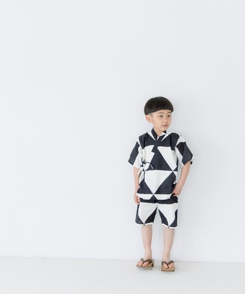 LOWRYS FARM（ローリーズファーム）の「甚平　280848（浴衣・キッズ・ブラック/グレー・110cm/130cm/150cm）」の2枚目の写真