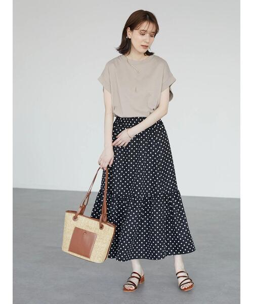 ELENCARE DUE(エレンカーレデュエ)の「・ELENCARE DUE ドットティアードスカート(スカート・レディース・ブラック/ベージュ・FREE)」の5枚目の写真