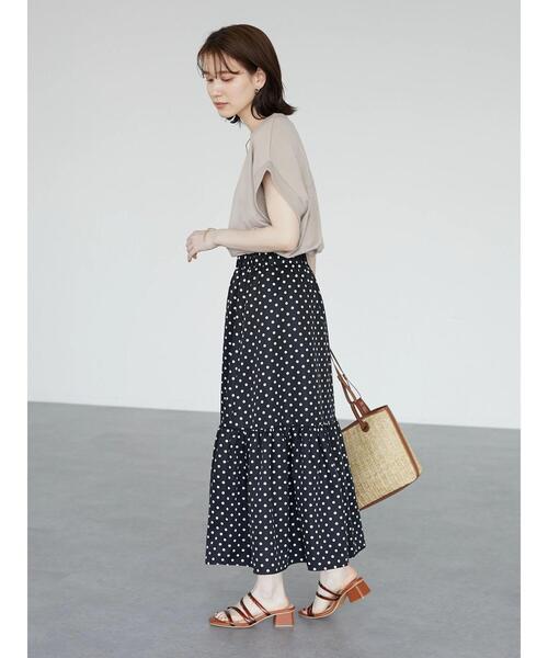 ELENCARE DUE(エレンカーレデュエ)の「・ELENCARE DUE ドットティアードスカート(スカート・レディース・ブラック/ベージュ・FREE)」の6枚目の写真