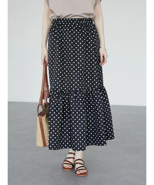 ELENCARE DUE(エレンカーレデュエ)の「・ELENCARE DUE ドットティアードスカート(スカート・レディース・ブラック/ベージュ・FREE)」の8枚目の写真