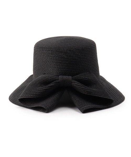 couture brooch（クチュールブローチ）の「◆バックリボン　ブレードバケットハット（ハット・レディース・ナチュラル/ブラック・00）」の4枚目の写真