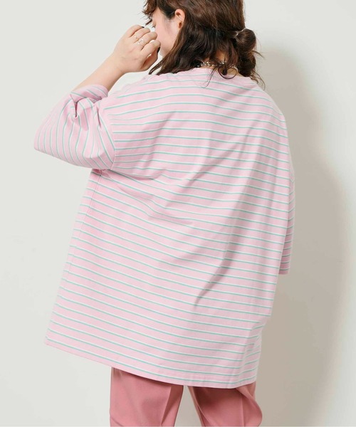 CPCM（シーピーシーエム）の「アソートマルチボーダーT（Tシャツ/カットソー・レディース・アイボリー/グリーン/ブルー/パープル/イエロー/ピンク・FREE）」の15枚目の写真