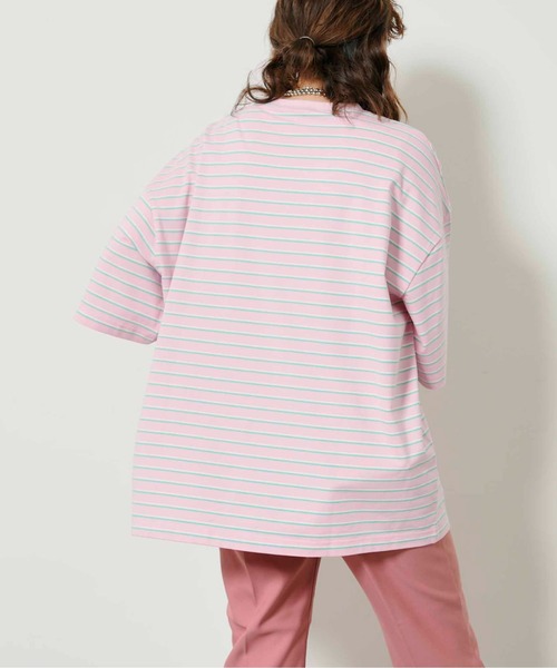 CPCM（シーピーシーエム）の「アソートマルチボーダーT（Tシャツ/カットソー・レディース・アイボリー/グリーン/ブルー/パープル/イエロー/ピンク・FREE）」の16枚目の写真