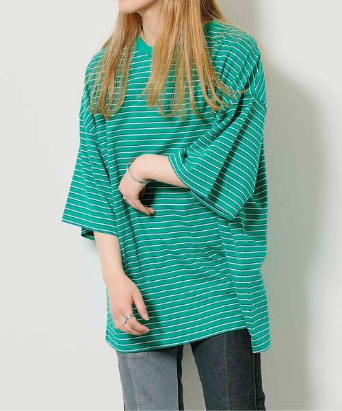 CPCM（シーピーシーエム）の「アソートマルチボーダーT（Tシャツ/カットソー・レディース・アイボリー/グリーン/ブルー/パープル/イエロー/ピンク・FREE）」の18枚目の写真