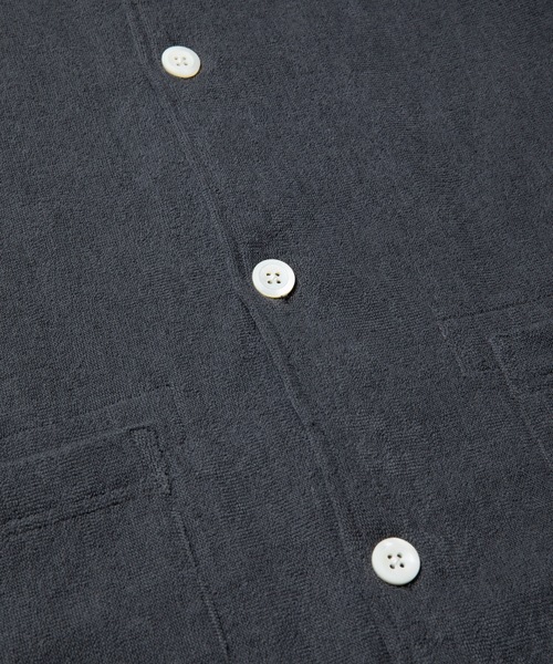 COOTIE PRODUCTIONS(クーティープロダクションズ)の「Pile Open Collar S/S Shirt(シャツ/ブラウス・メンズ・ブラック/グレー・SMALL/MEDIUM/LARGE/X-LARGE)」の6枚目の写真