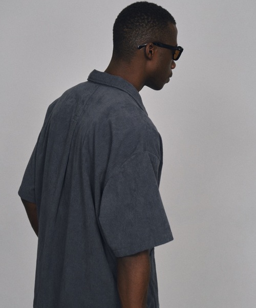 COOTIE PRODUCTIONS(クーティープロダクションズ)の「Pile Open Collar S/S Shirt(シャツ/ブラウス・メンズ・ブラック/グレー・SMALL/MEDIUM/LARGE/X-LARGE)」の5枚目の写真