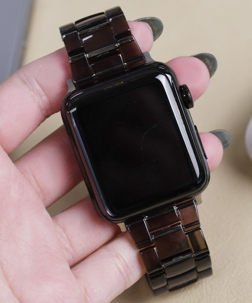 Fun & Daily(ファンアンドデイリー)の「F&D : AppleWatch Clear Band(デジタル腕時計・メンズ・ブルー/クリア/ピンク/ブラック・A/40/44)」の2枚目の写真