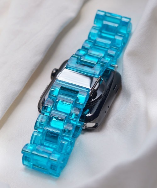 Fun & Daily(ファンアンドデイリー)の「F&D : AppleWatch Clear Band(デジタル腕時計・メンズ・ブルー/クリア/ピンク/ブラック・A/40/44)」の14枚目の写真