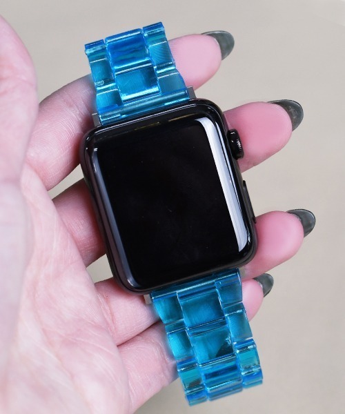 Fun & Daily(ファンアンドデイリー)の「F&D : AppleWatch Clear Band(デジタル腕時計・メンズ・ブルー/クリア/ピンク/ブラック・A/40/44)」の9枚目の写真