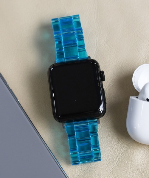 Fun & Daily(ファンアンドデイリー)の「F&D : AppleWatch Clear Band(デジタル腕時計・メンズ・ブルー/クリア/ピンク/ブラック・A/40/44)」の8枚目の写真