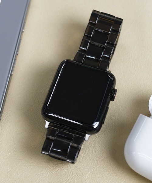 Fun & Daily(ファンアンドデイリー)の「F&D : AppleWatch Clear Band(デジタル腕時計・メンズ・ブルー/クリア/ピンク/ブラック・A/40/44)」の5枚目の写真