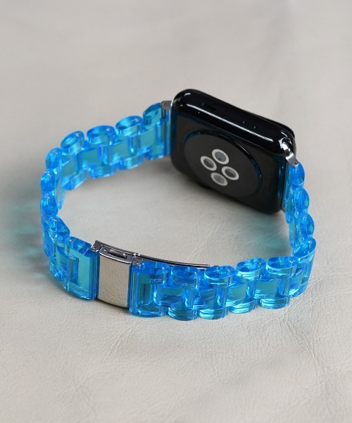 Fun & Daily(ファンアンドデイリー)の「F&D : AppleWatch Clear Band(デジタル腕時計・メンズ・ブルー/クリア/ピンク/ブラック・A/40/44)」の10枚目の写真