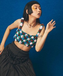 MAISON SPECIAL | ＜CHIE NINOMIYA COLLABORATION＞シャーリングチェックブラトップ【MAISON SPECIAL/メゾンスペシャル】■セットアップ対応■(その他トップス)