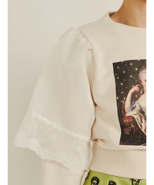 PAMEO POSE（パメオポーズ）の「Antoinette Sweat Shirts（スウェット・レディース・ホワイト/ブラック・FREE）」の6枚目の写真
