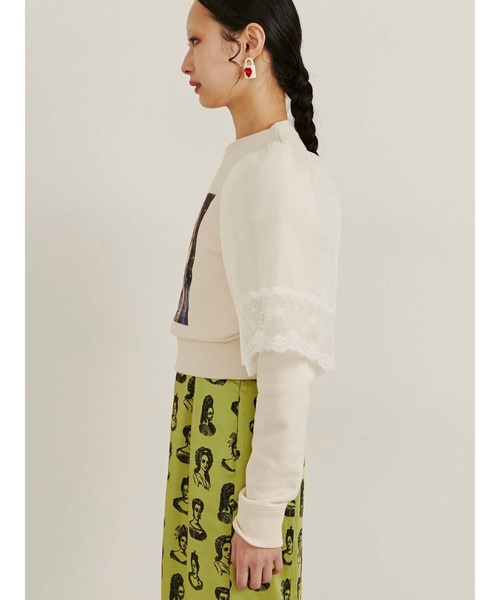 PAMEO POSE（パメオポーズ）の「Antoinette Sweat Shirts（スウェット・レディース・ホワイト/ブラック・FREE）」の16枚目の写真