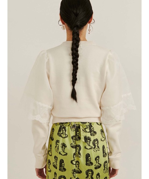 PAMEO POSE（パメオポーズ）の「Antoinette Sweat Shirts（スウェット・レディース・ホワイト/ブラック・FREE）」の17枚目の写真