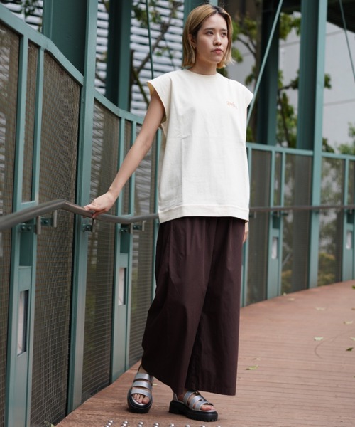 AVIREX（アヴィレックス）の「TUCK GATHERS WIDE PANTS/ タックギャザーワイドパンツ（その他パンツ・レディース・ブラック/ブラウン/アイボリー・FREE）」の12枚目の写真