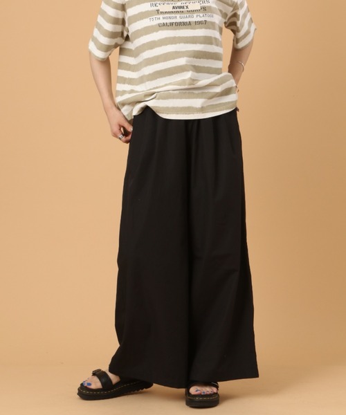 AVIREX（アヴィレックス）の「TUCK GATHERS WIDE PANTS/ タックギャザーワイドパンツ（その他パンツ・レディース・ブラック/ブラウン/アイボリー・FREE）」の16枚目の写真