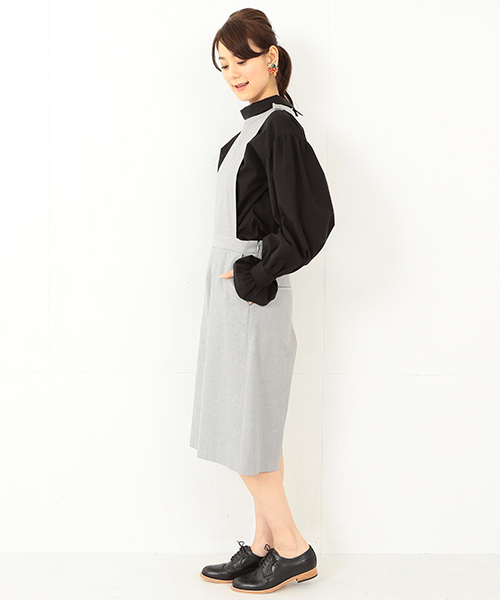 Ray BEAMS(レイビームス)の「RBS / キュロット サロペット(サロペット/オーバーオール・レディース・グレー/ネイビー・1/0)」の6枚目の写真